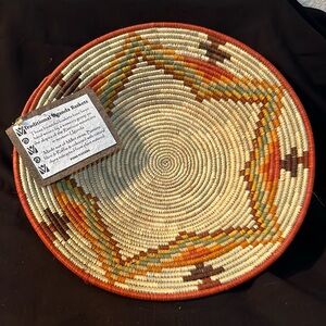 African Ugandan Woven Star Design Bowl
